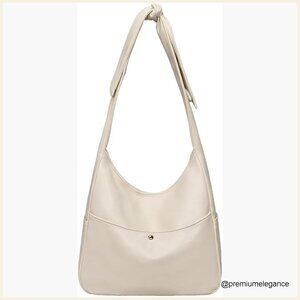 Medium Slouchy Hobo Tote Bag PU Leather Shoulder Purse Work Everyday